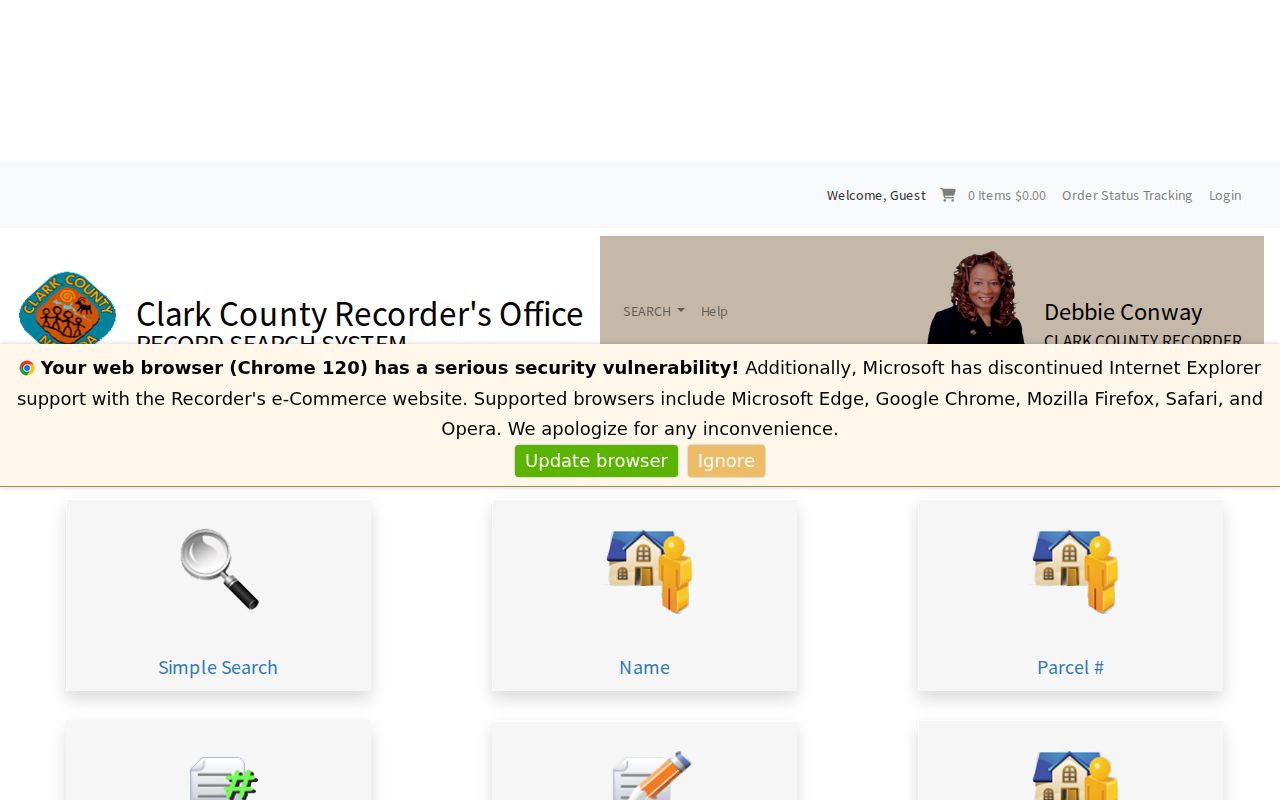 Summerlin South people search in the Clark County deed index