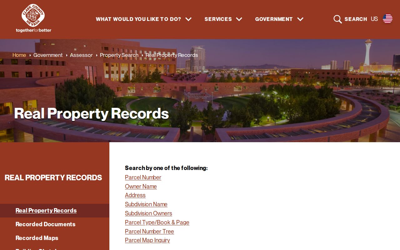 Summerlin South people search through Clark County assessor records